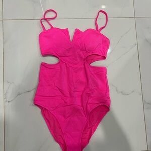 American Eagle Aerie Pink Cutout Swimsuit